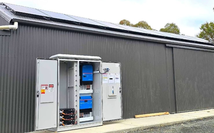 off grid solar cabinet burra south australia