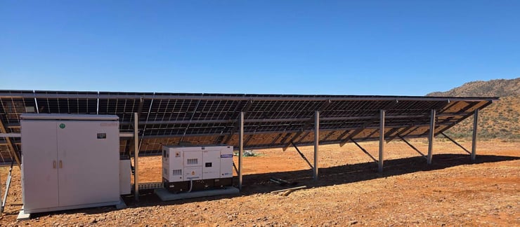 off grid power bore pumping site