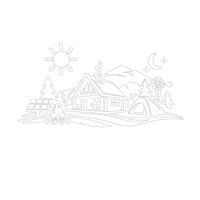 tourism and accom icon in white