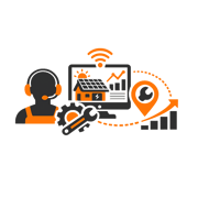icon orange and black for support
