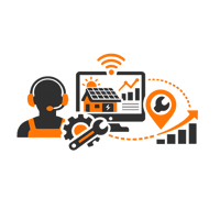 icon orange and black for support