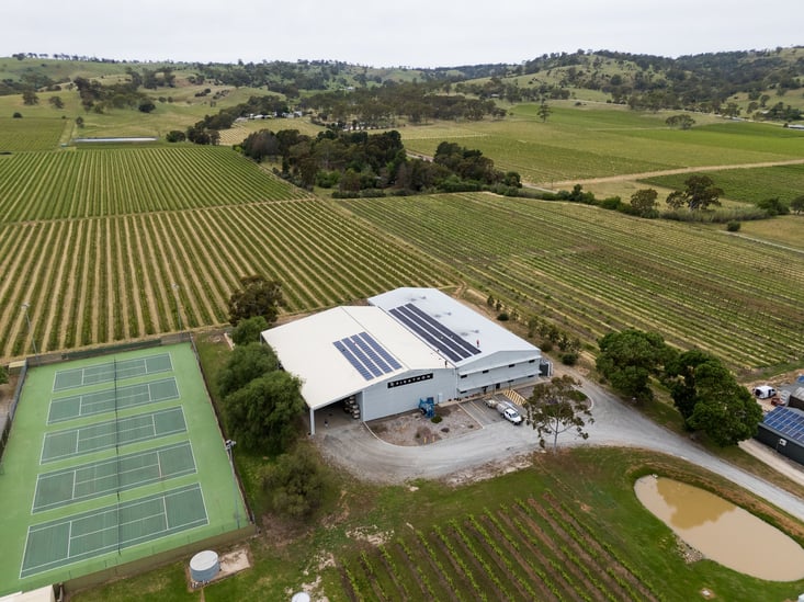 pirathon wines commercial solar and battery barrossa valley