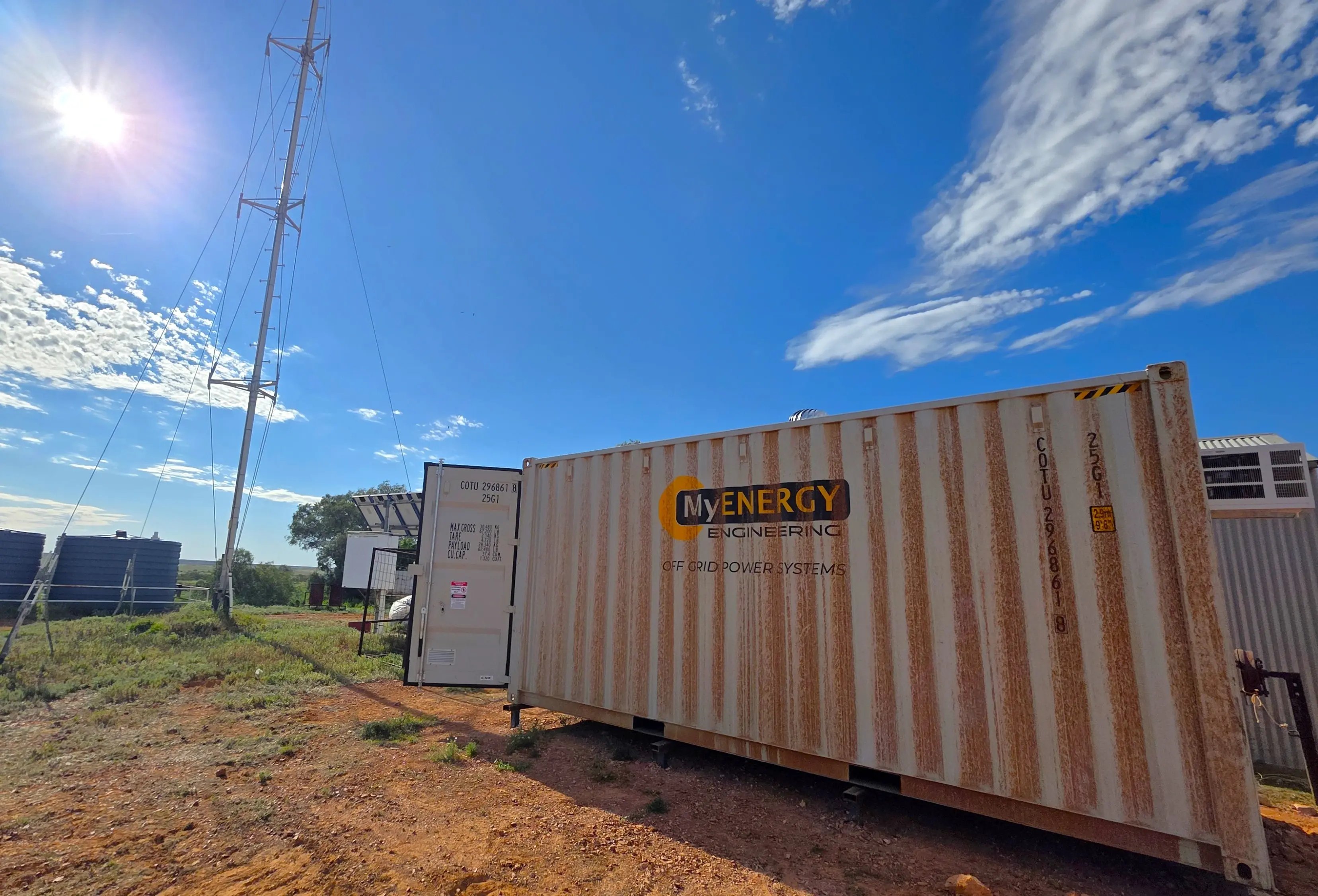 Murnpeowie Shipping Container in final place