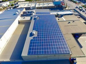 Factory Roof With Solar Panels