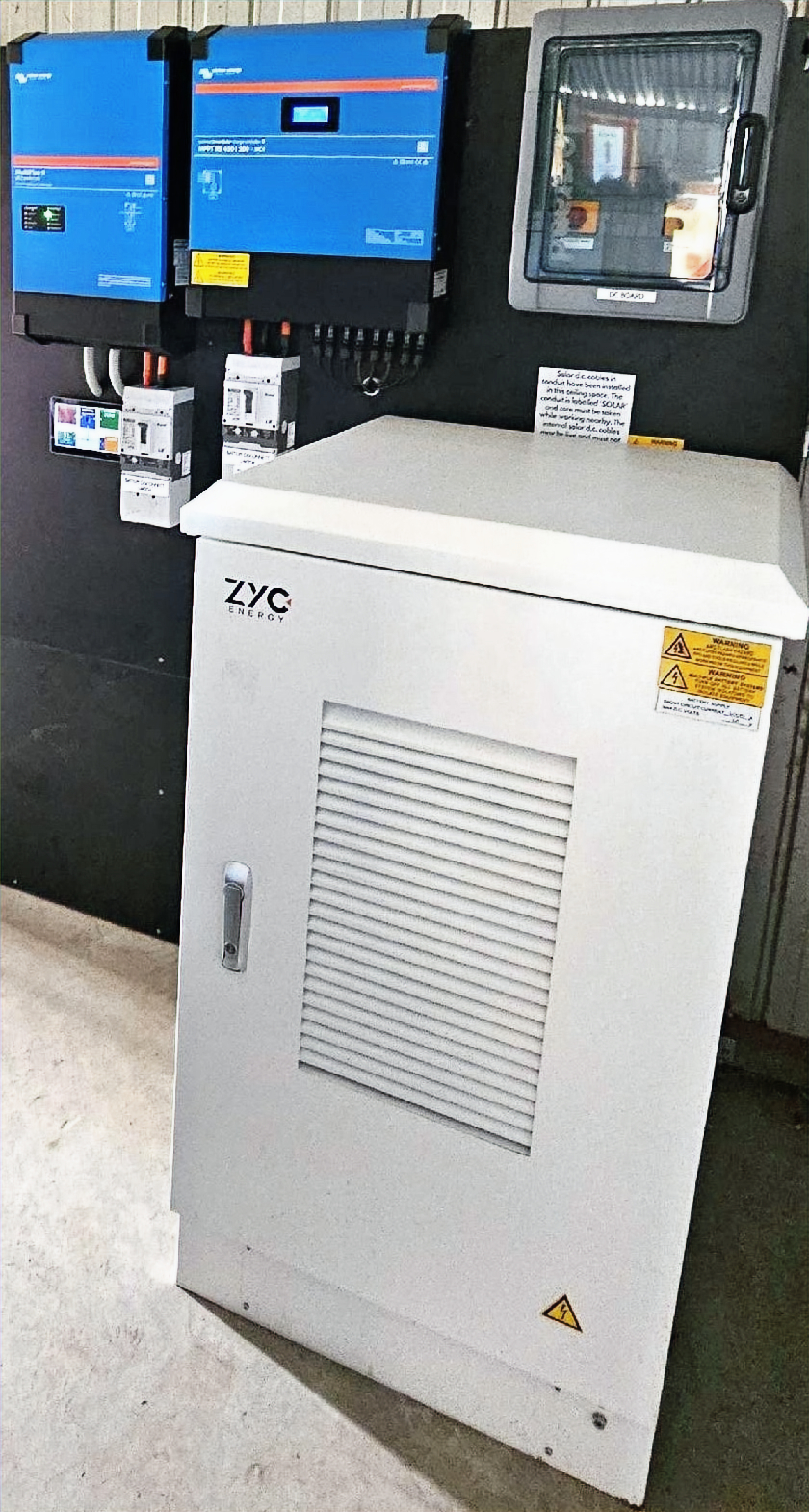 off grid solar system featuring victron and zyc energy 