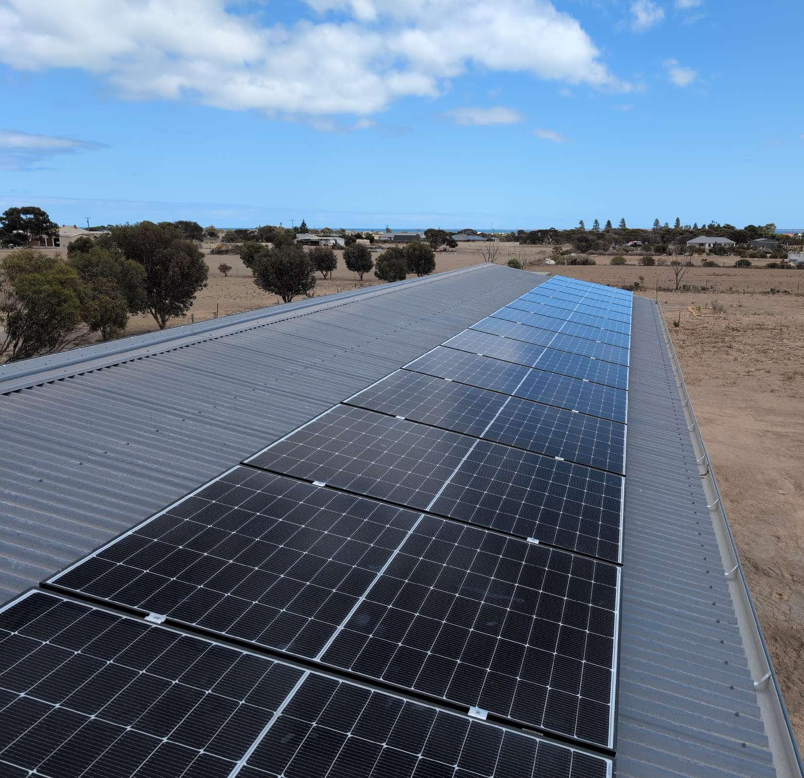 Off-grid Power System - Roof Mount Solar Panel Array