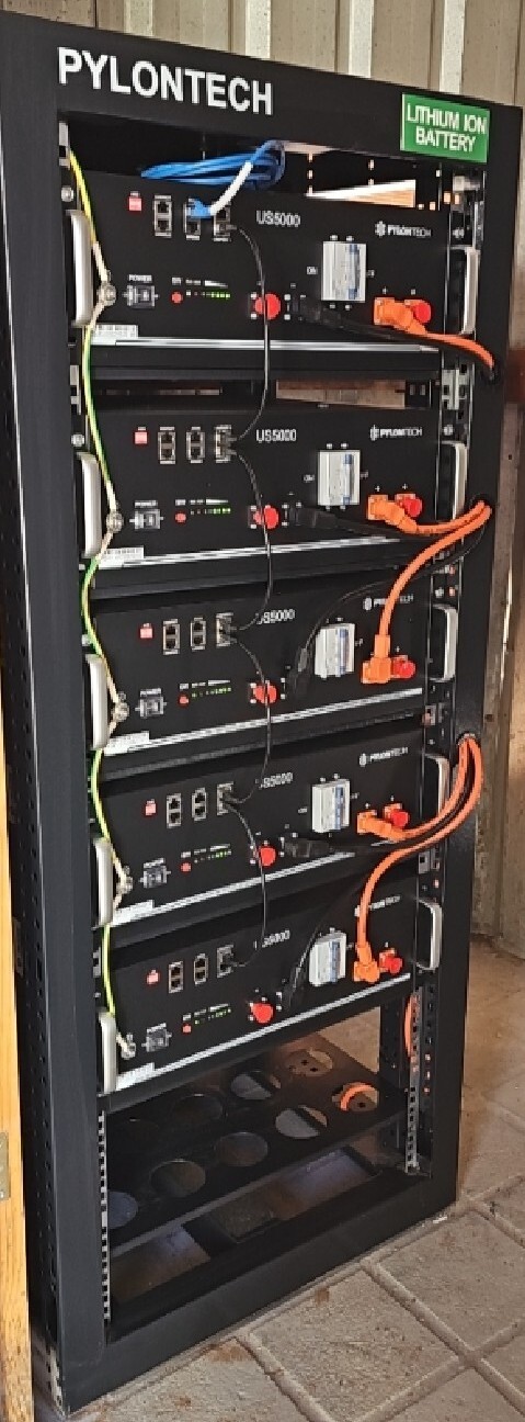 24kWh of Pylontech Lithium Battery Storage