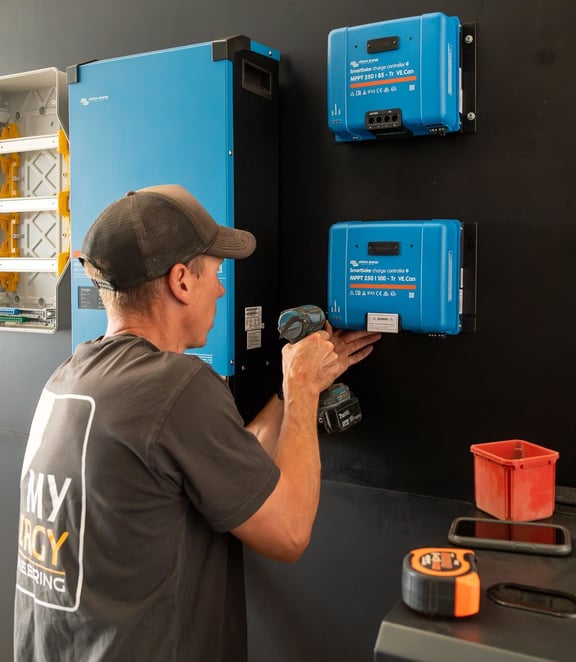 off-grid power system installation