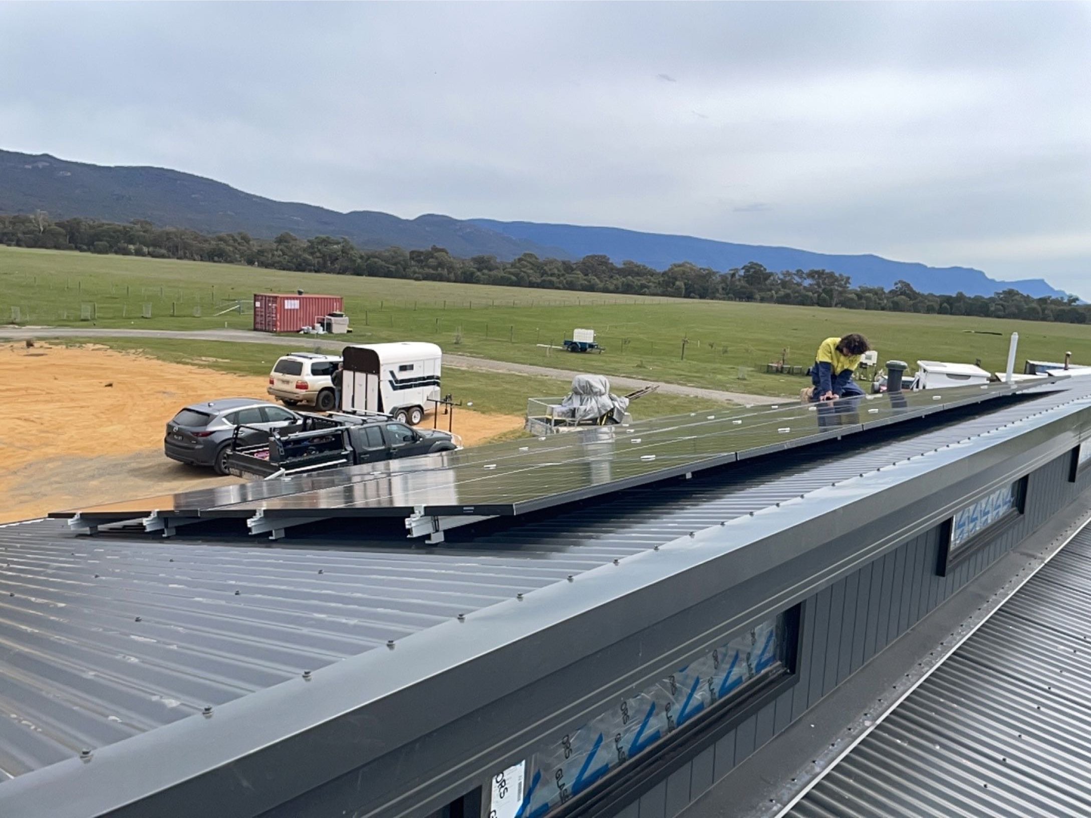 Shed Roof Mounted Solar Panels