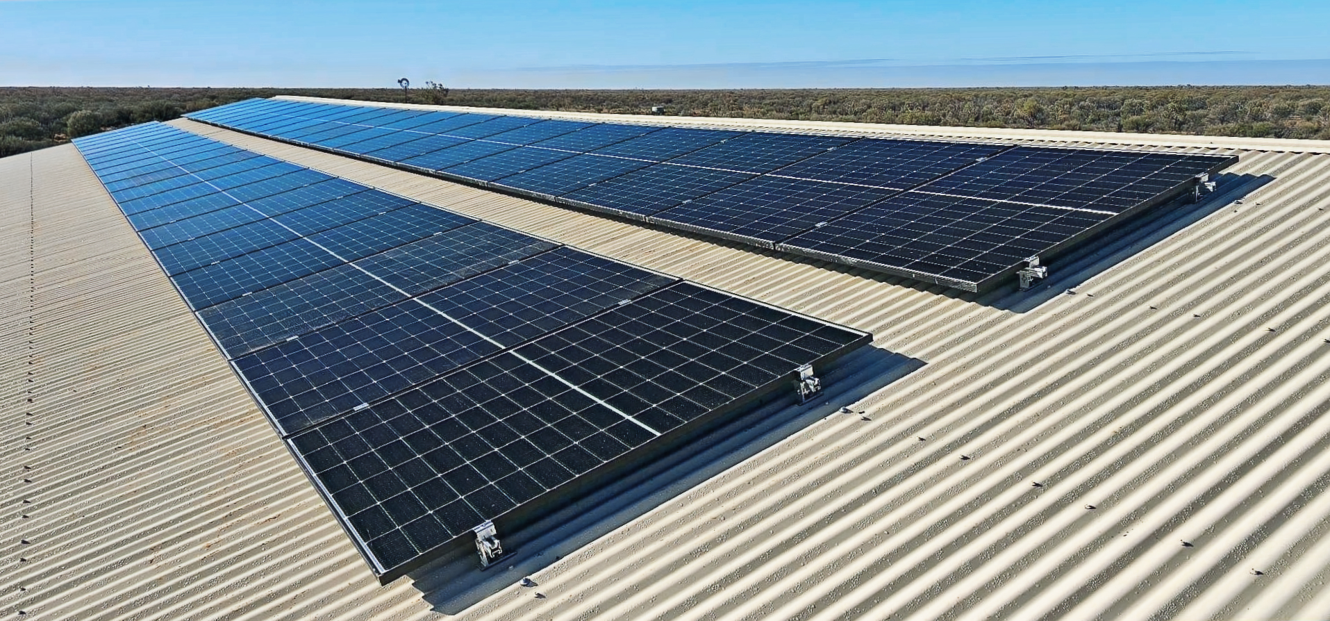 Off Grid Power - Schletter Roof Mount Solar Array Featuring JA Solar Panels