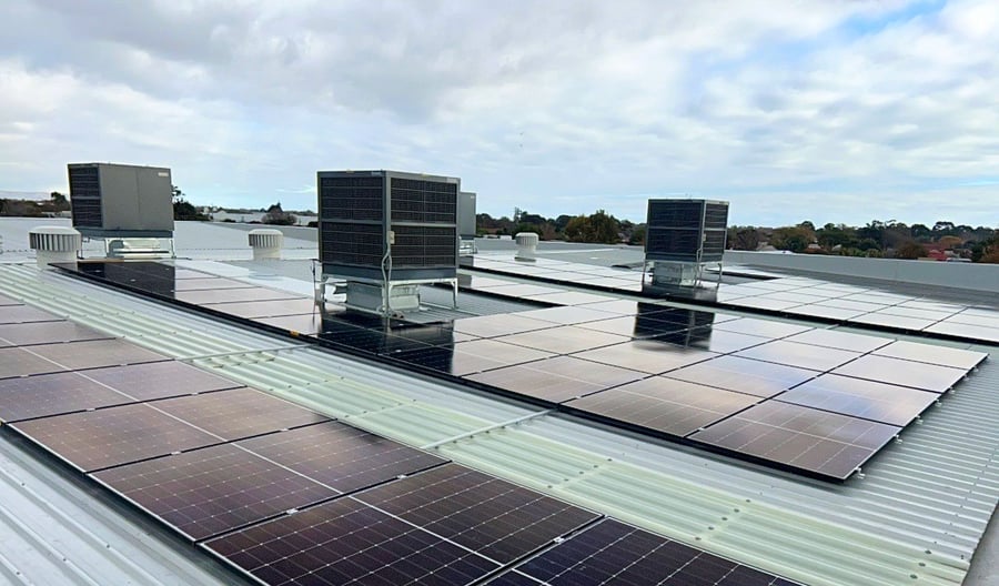MyEnergy commercial rooftop solar installation at Beyond Bouldering