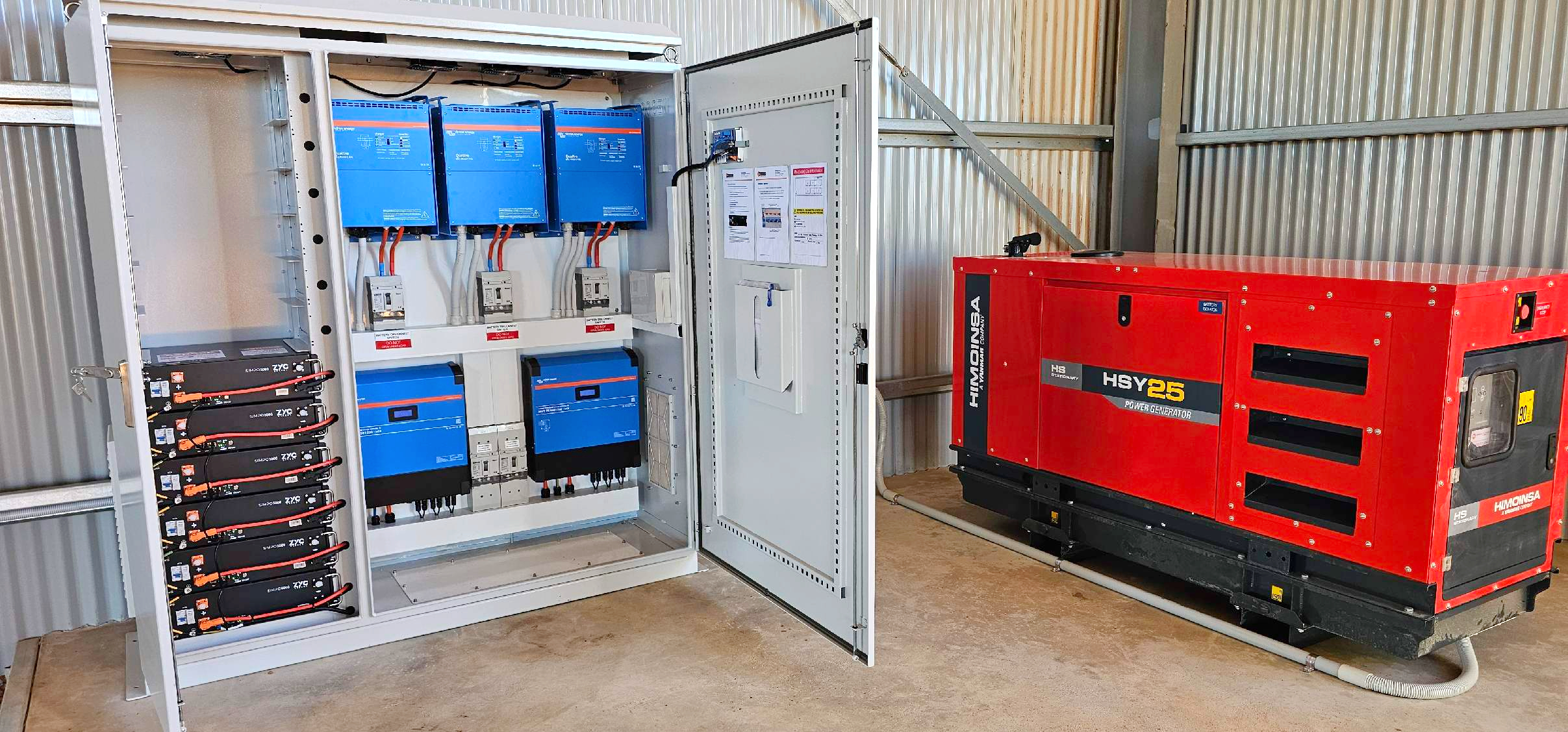 A reliable and scalable off grid power system for Todmorden Station in remote South Australia. Built off-site for streamlined installation, delivered by MyEnergy’s award-winning team