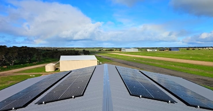 Off Grid Solar System Roof Mount Solar Array in Goolwa, South Australia.