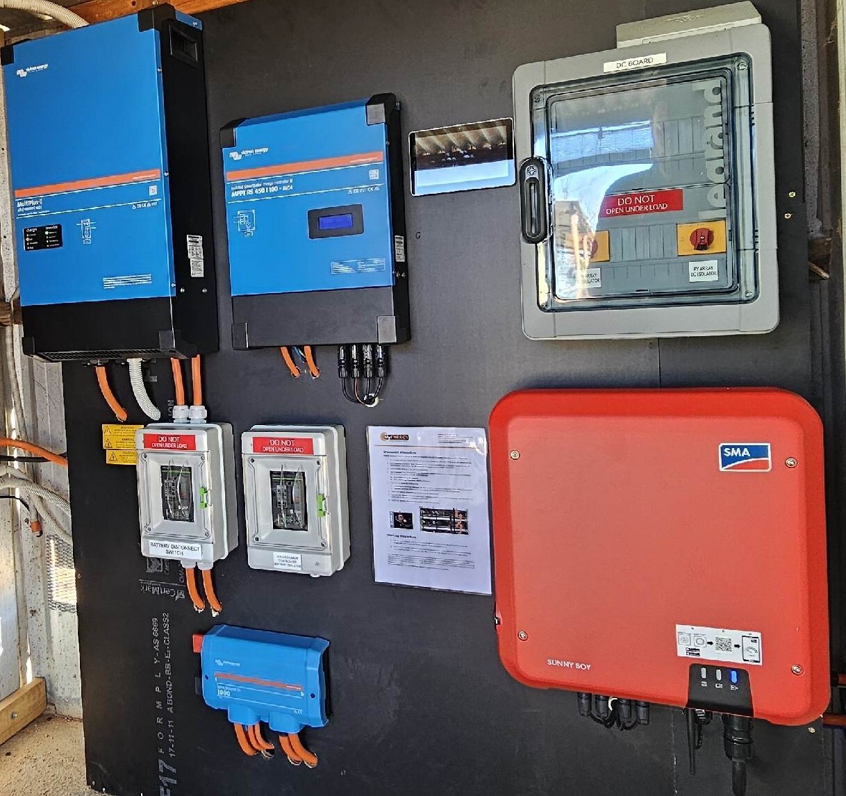 Off-grid Power System Featuring Victron & SunnyBoy Components