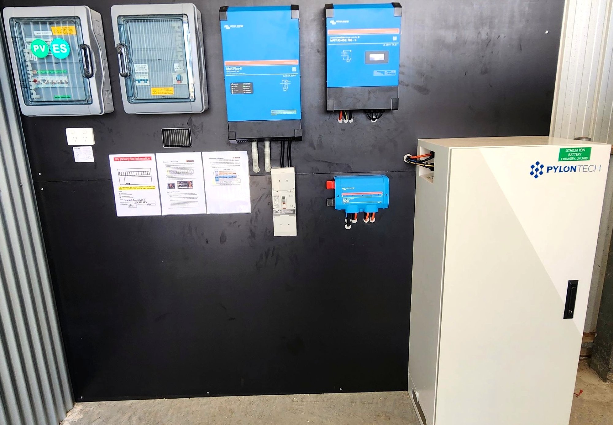 Off Grid Power System Featuring Victron & Pylontech Components