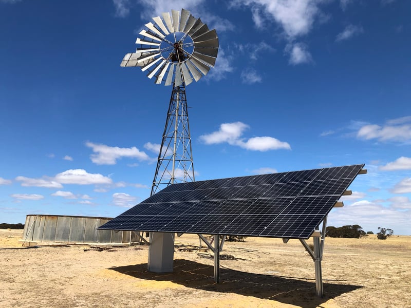 Ground-mounted solar array