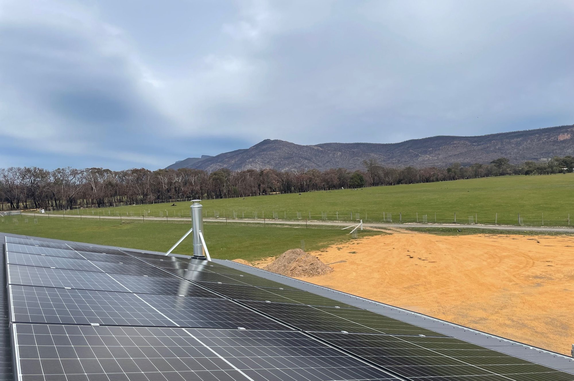 Shed Roof Mounted Solar Panels