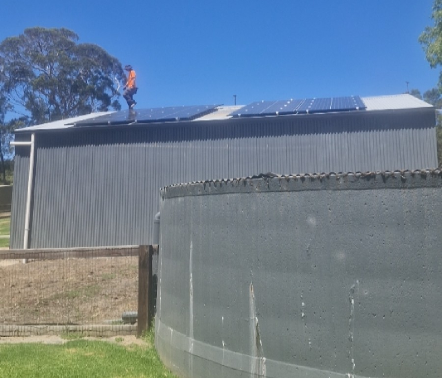 Roof Mounted Solar Panels on Shed