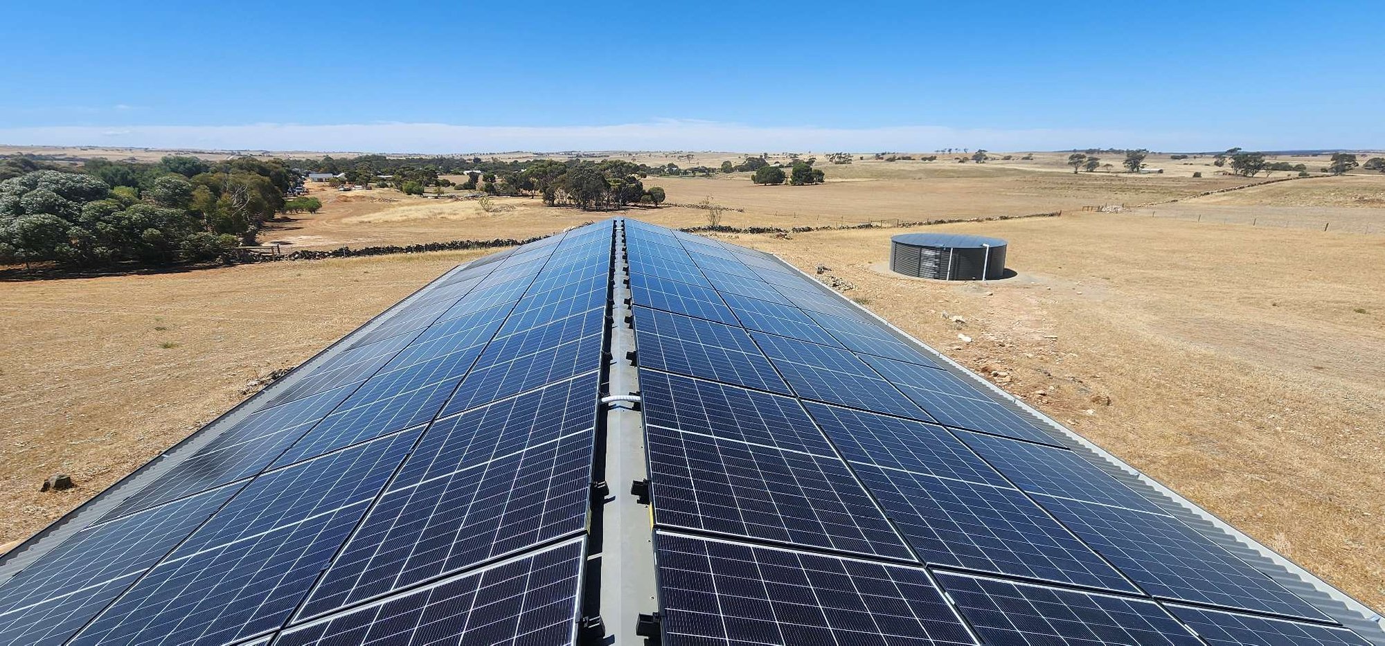 Roof Mount Solar Panel Array, Off-grid Solar System, Langhorne Creek SA