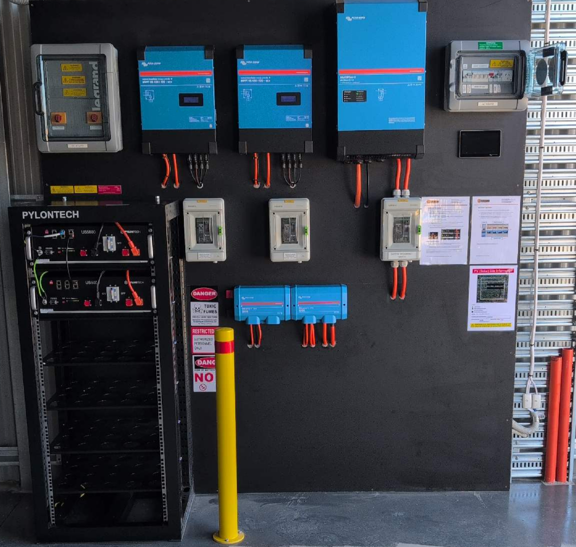 Off-grid Power System Featuring Victron & Pylontech Components