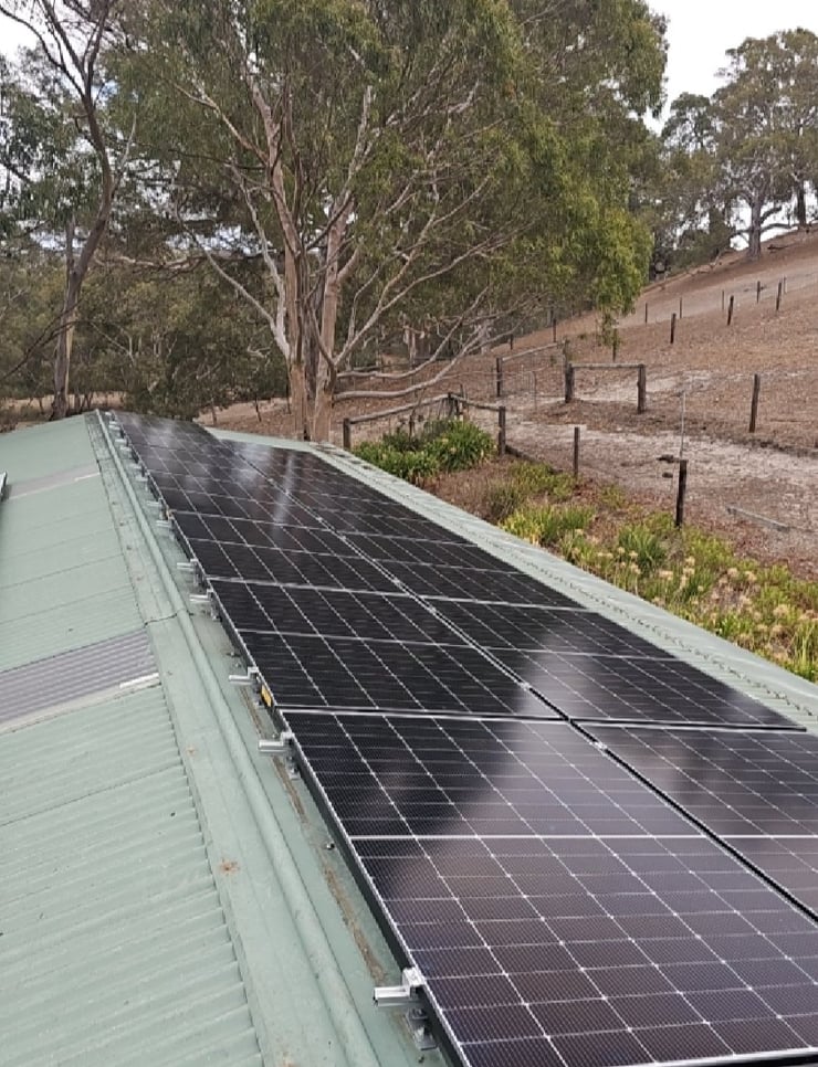 Off Grid Solar Power System for a Home in Inman Valley, South Australia.