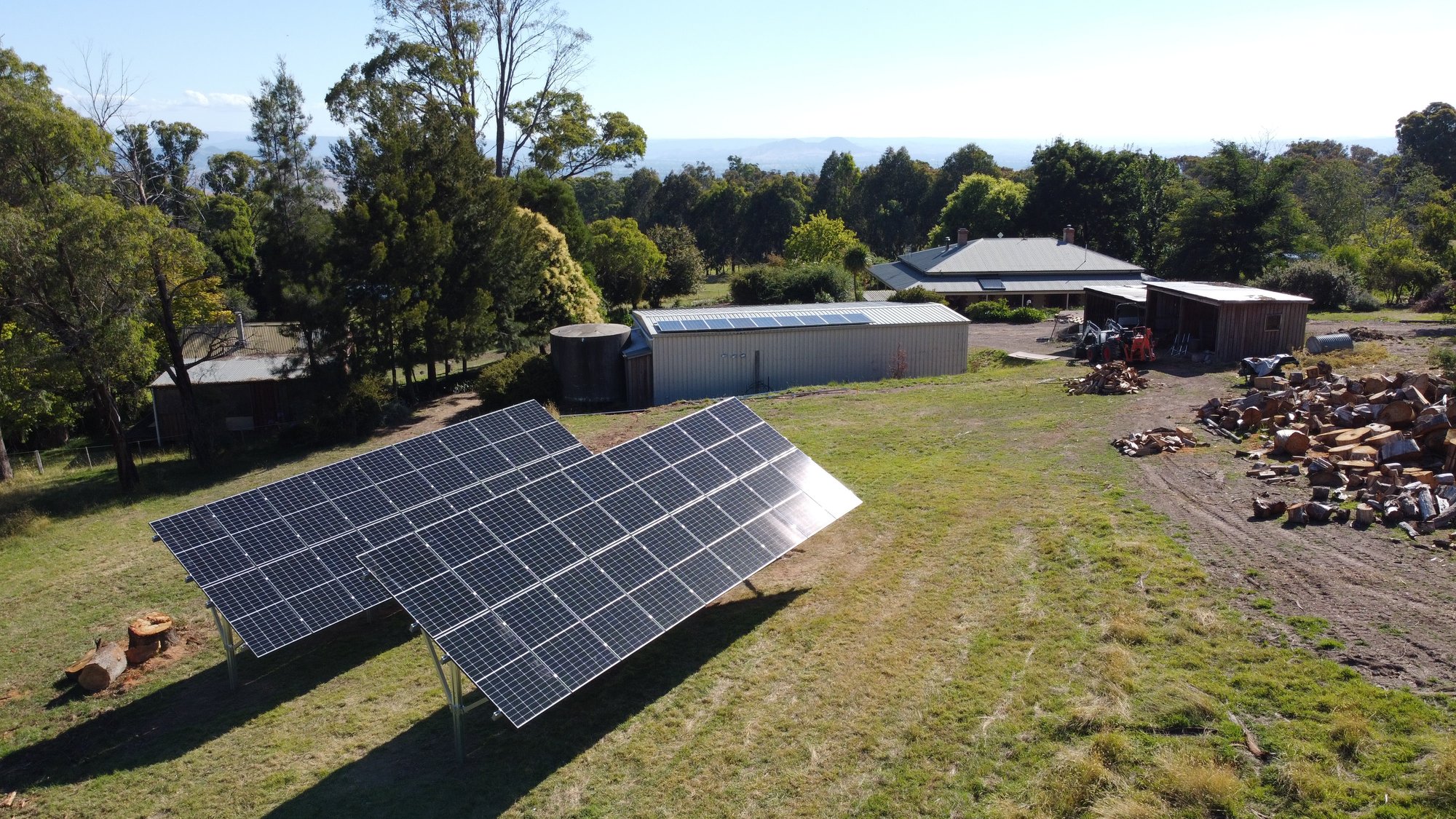 Off-grid Solar Panel Array, Tolmie, Victoria