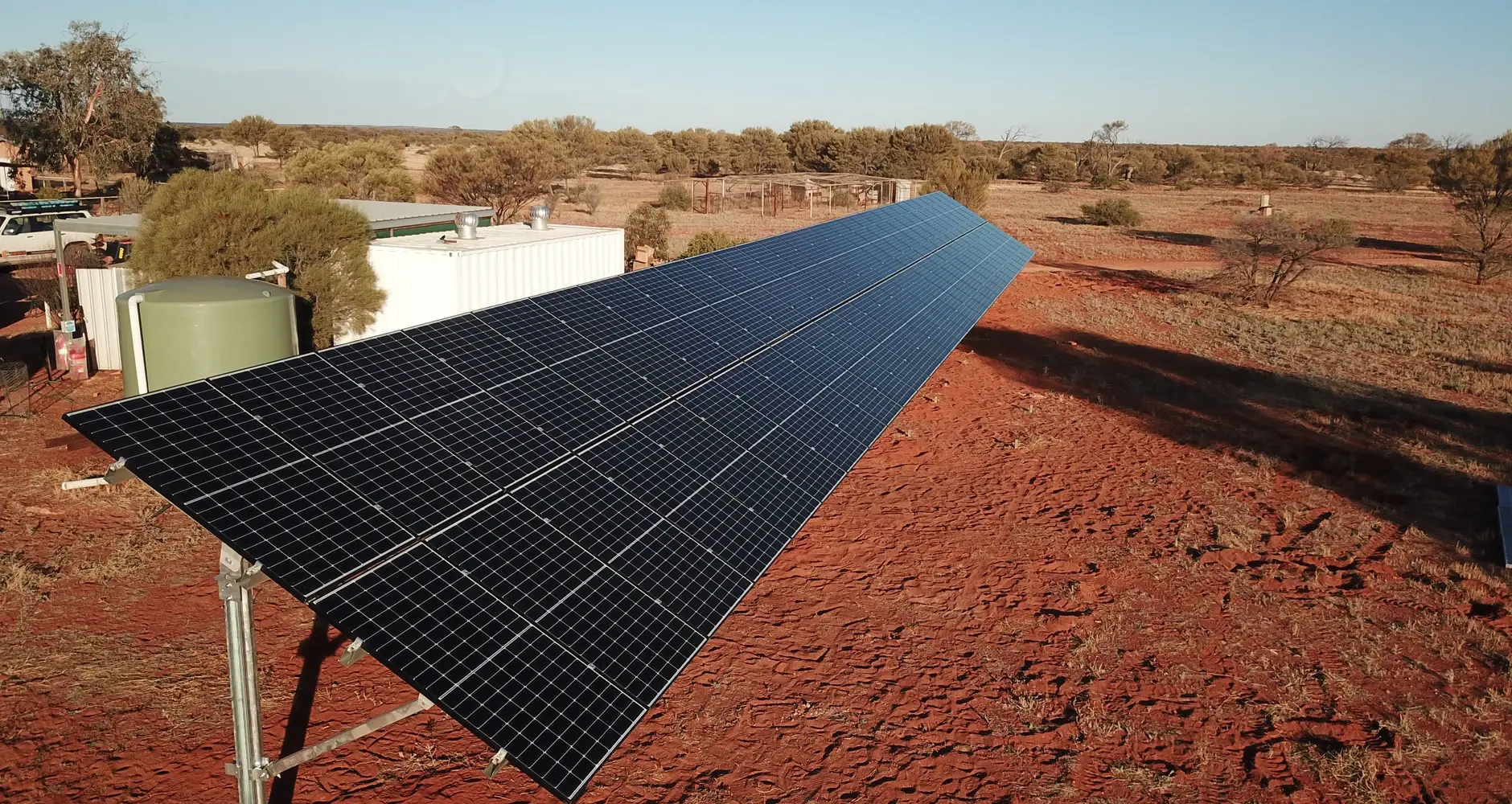 off grid power ground mount solar panel array