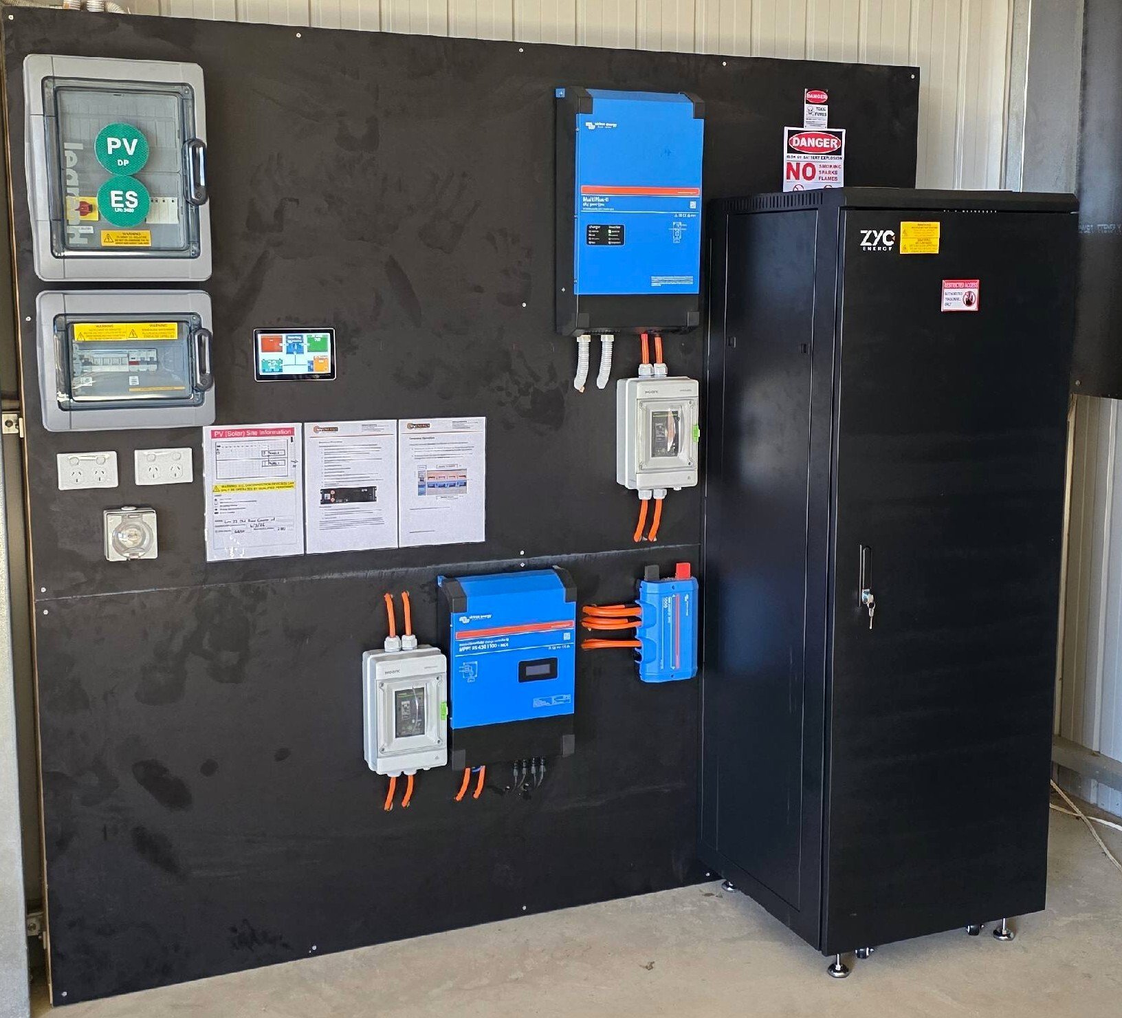 off grid power system power wall victron and zyc components port pirie south australia