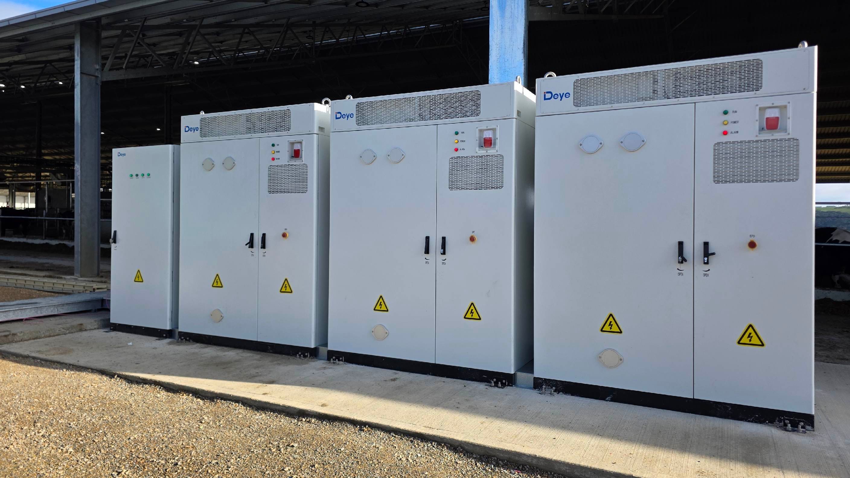 Deye commercial energy storage cabinets installed at Rockwella Dairy