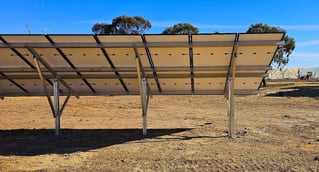 ground mounted solar panels for an off grid power system in burraboi new south wales