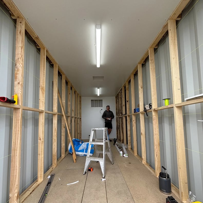 containerised off grid power system fit out lighting webp