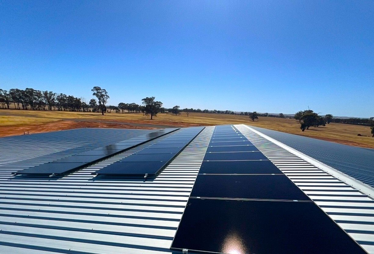 off-grid power system solar panel roof mount array