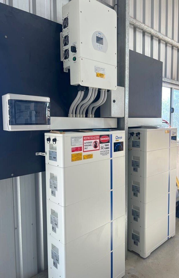 grid connected solar and battery system agriculture