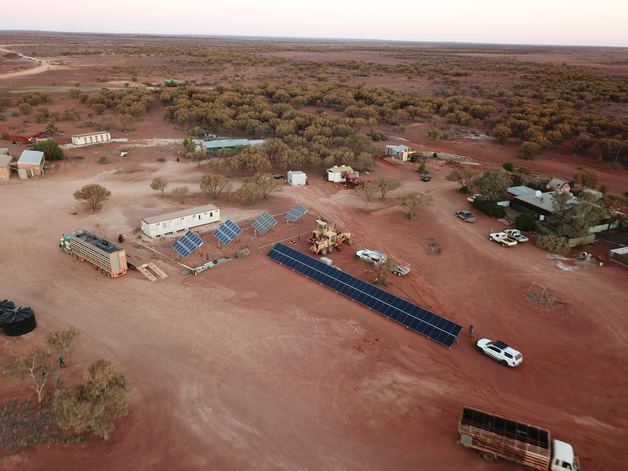 remote area power mt eba station south austalia aerial view