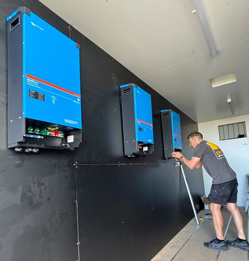 inverter placement containerised power system fit out