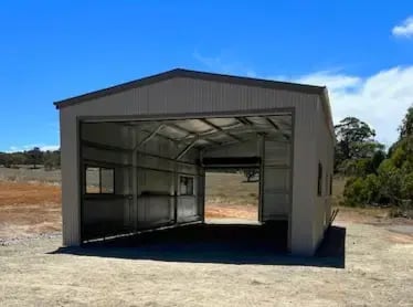 a newly built shed at willunga hill required an off-grid solar system for the growing property