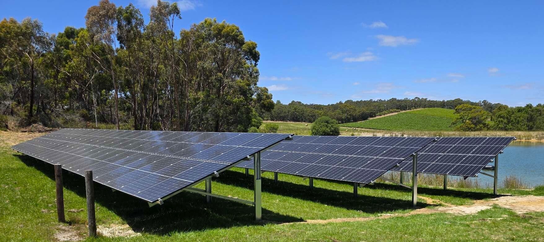 solar pumping springhill vineyards south australia