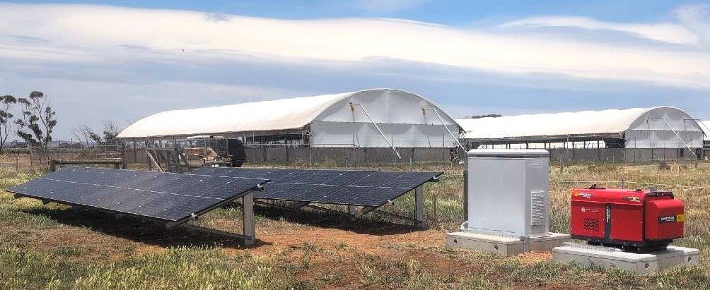 Dedicated off-grid solar installation supporting WindCube equipment at Roseworthy