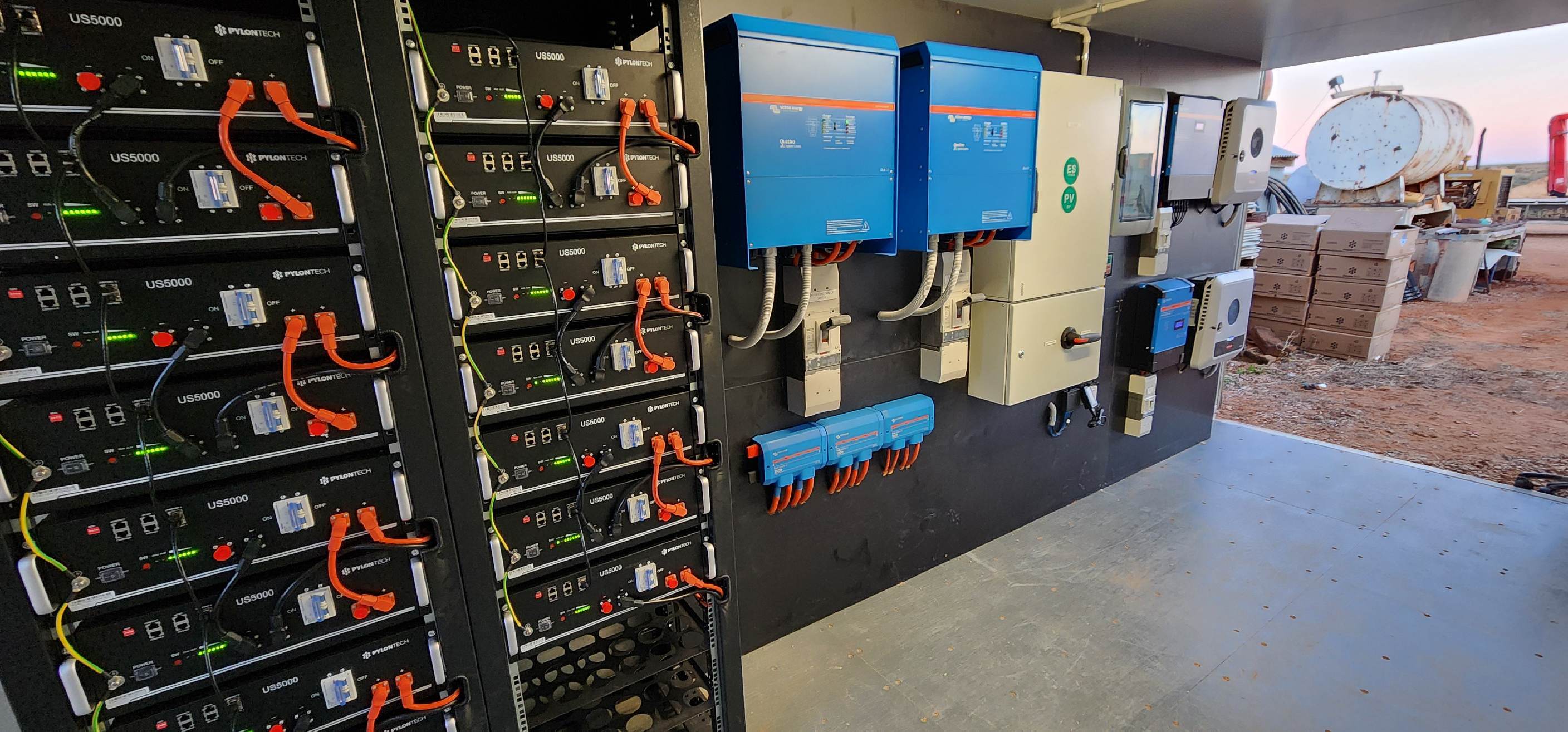 Containerised Off Grid Power System at Wilpoorinna Station south australia