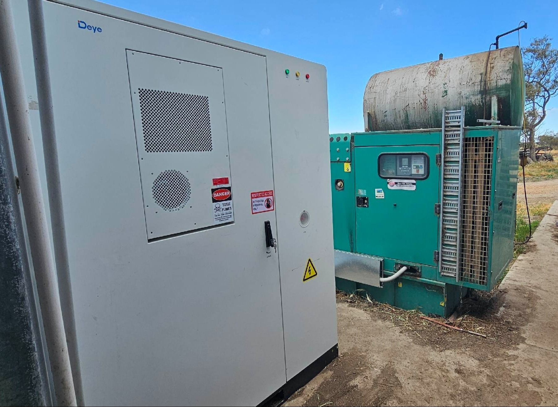three phase off grid dairy power