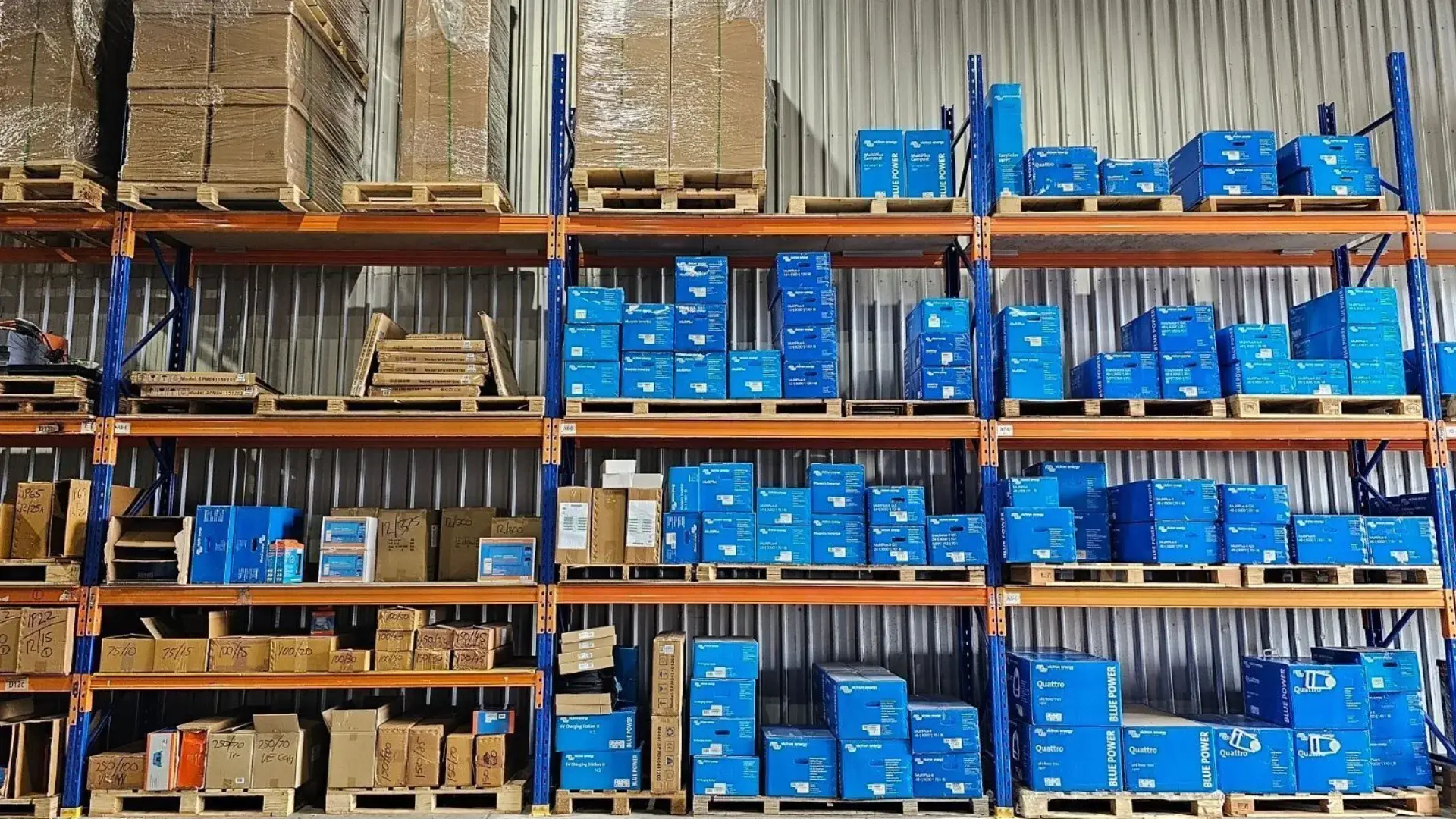 warehouse full of victron equipment